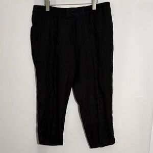 Chico’s NEW The Ultimate Fit Black Linen Cropped Pants Size 2.5 or L or 14